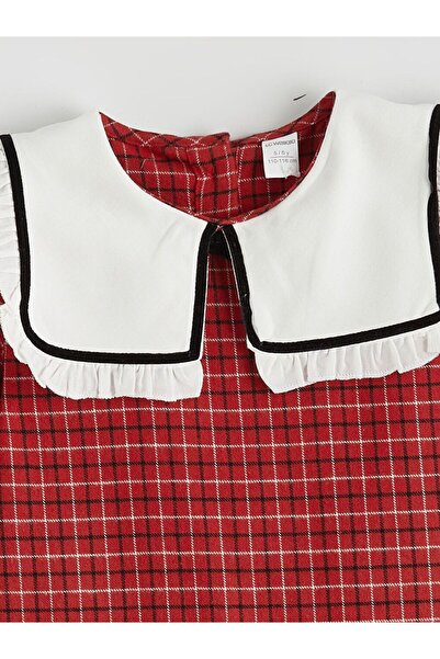 LC Waikiki Lcw Kids Bebe Collar Plaid Girl's Dress