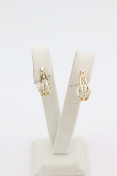 XUPING JEWELRY STİL İNCİSİ/XUPING JEWELRY ELİPS İNCİLİ TAŞLI MODEL KÜPE