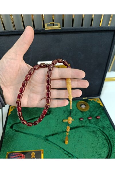 Butik 1. 5 Tonluk Dünyanın En Büyük Tesbihinden Yapılan Özel Seri Ateş Kehribarı Tesbih