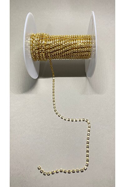 Massaltay Gold Sequin Ribbon 1 Meter Bag Shoes Henna Hobby Decoration Decorative Ribbon Accessory