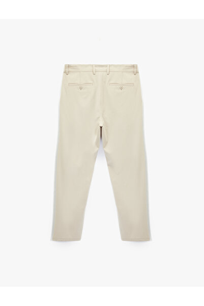 Koton Παντελόνι από ύφασμα εφαρμοστό με κουμπιά τσέπης από μείγμα βισκόζης