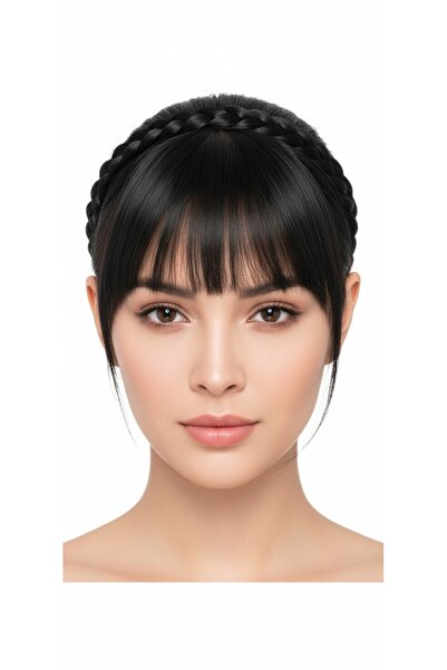 gigigiyim Doğal Görünümlü Örgülü Saç Tokalı Takma Perçem