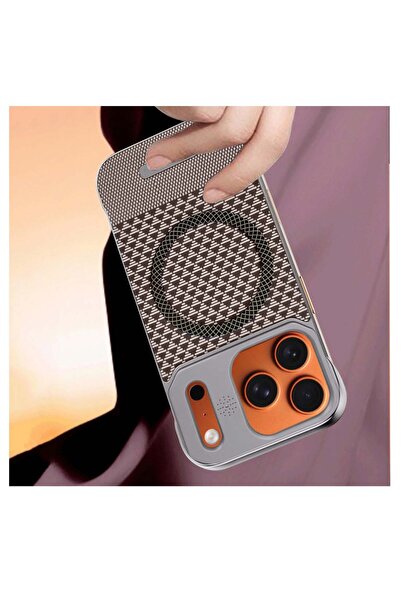 Wtech Apple iPhone 17 Pro 5G 2025 Magnetic Metal Frameless Fabric Texture Slim PC Magsafe Case Cover