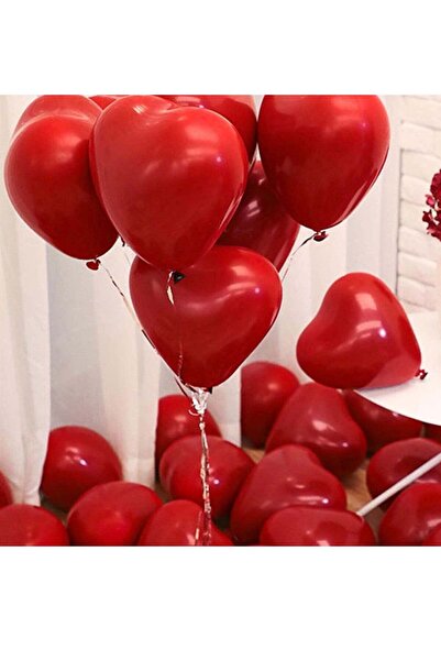 Generic Set Of 25 Heart-Shaped Balloons For Wedding Or Anniversary Decorations