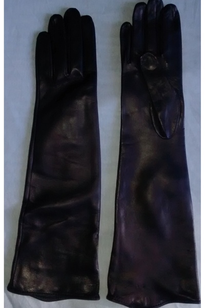 NO BRAND Manusi lungi piele 40 cm, piele nappa, marimea 7.5