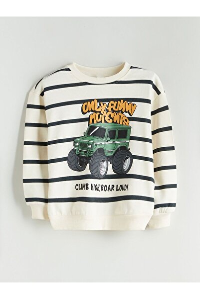 LC Waikiki LCW Kids cu imprimeu Hanorac gros pentru băieți tricou