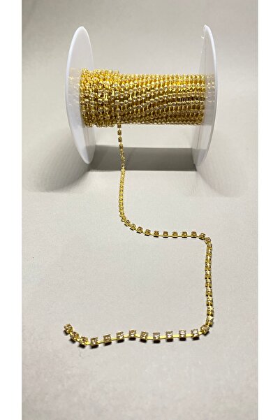 Massaltay Gold Sequin Ribbon 1 Meter Bag Shoes Henna Hobby Decoration Decorative Ribbon Accessory