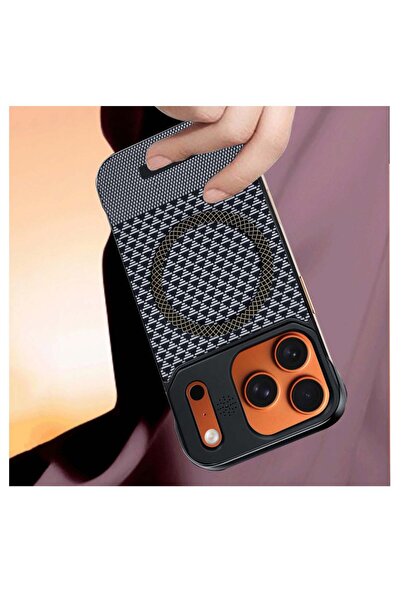 Wtech Apple iPhone 17 Pro Max 5G 2025 Magnetic Metal Frameless Fabric Texture Slim PC Magsafe Case Cover