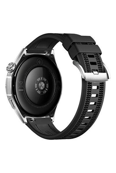 Sneezy Sportstripe Mesh Pattern Silicone Smart Watch Band with Metal Buckle Compatible with Huawei Watch Gt5 Pro 46mm