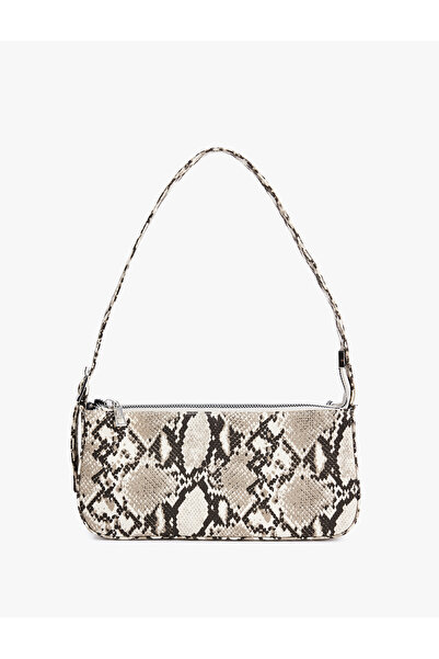 Koton Τσάντα ώμου με φερμουάρ με σχέδιο από δέρμα φιδιού