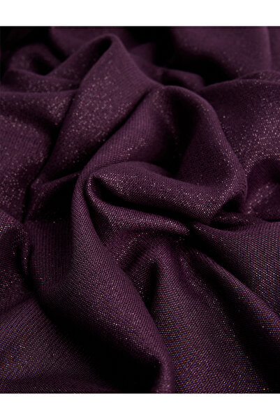 Koton Silvery Textured Thin Tassel Long Scarf