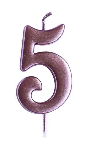 Generic شمعة عيد ميلاد سعيد رقم 5 مقاس 2.5 × 4.5 سم