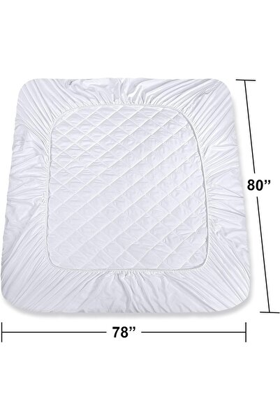 Utopia Bedding Quilted Fitted Mattress Pad (King) - Elastic, Stretches up to 16 Inches, Machine Wash