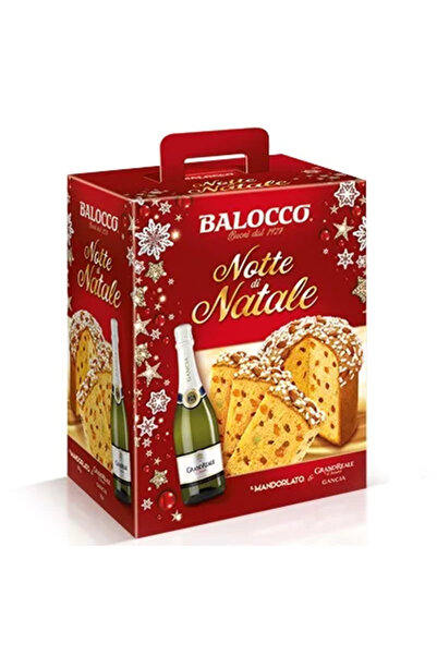 Balocco Pachet cadou Mandorlato Panettone cu vin spumant Rocca dei Forti