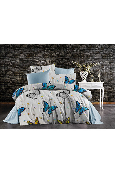 UYGURİYE Double Duvet Cover Set Comforter Cover 70% Cotton Floral Pattern + F...