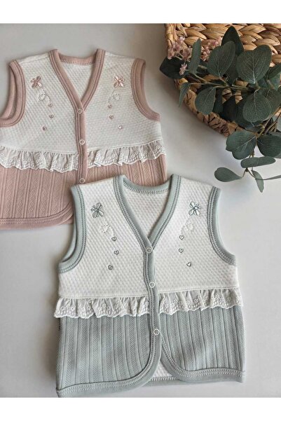 Baharda Nova 100% Baby Girl 2-Piece Combed Cotton Vest Set