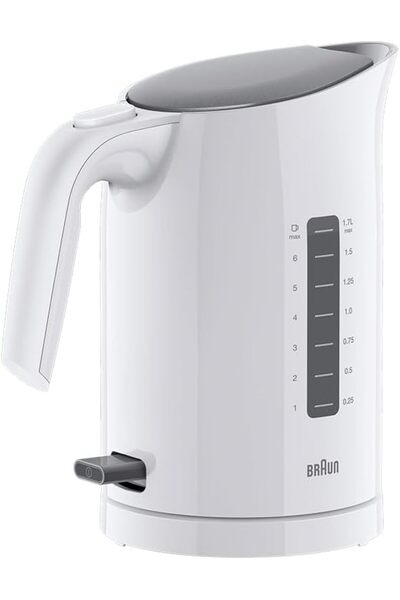 Braun Kettle, 3000W, 1.7L, Washable Anti Scale Filter, WK3110WH, White