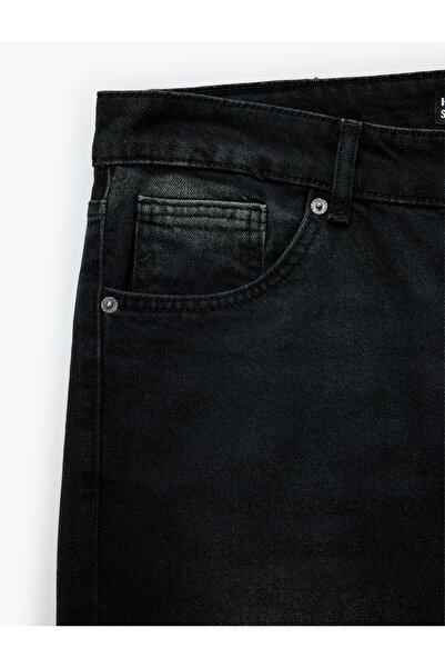 Koton Jean παντελόνι Straight Fit με κανονική τσέπη μέσης - Mark Jean