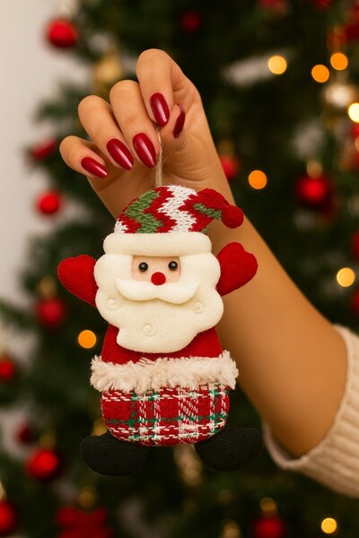 Kesene 1 Adet Peluş Karakterlerle Eğlenceli YeniYıl Dekoru Noel Figürleri Yıl...