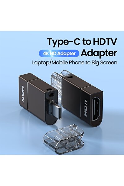AdyMel USB-C to HDMI Adapter, 4K 60Hz UHD, Set of 2 (HDMI female - USB-C male)