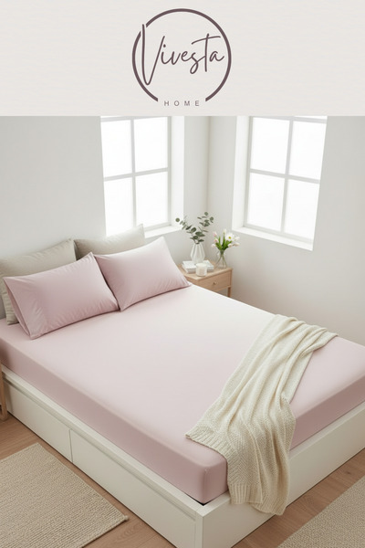 Vivesta Home Single Fitted Sheet Set 100×200 + 50×70 Pillowcase – Soft, Durable Fabric