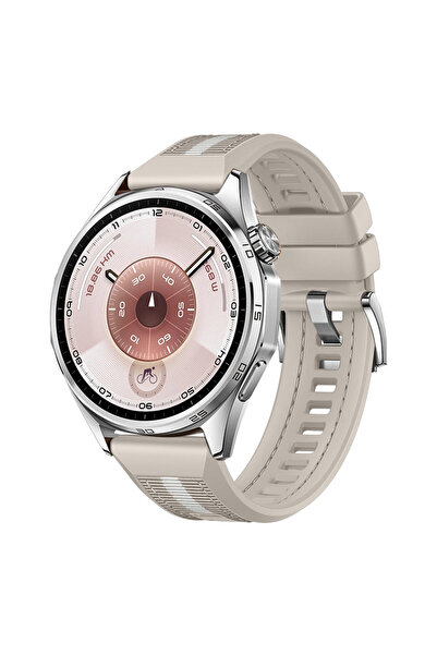 Sneezy Sportstripe Mesh Pattern Metal Buckle Silicone Smart Watch Band Compatible with Huawei Watch Gt6 46mm