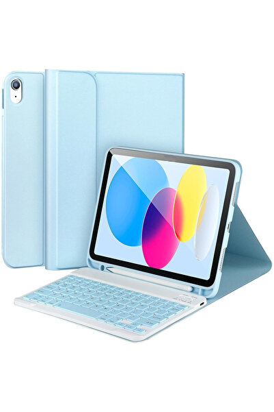 MMP SHOP İpad 11.Nesil A16 / 10.Nesil Uyumlu Bluetooth Klavyeli Kalem Bölmeli...
