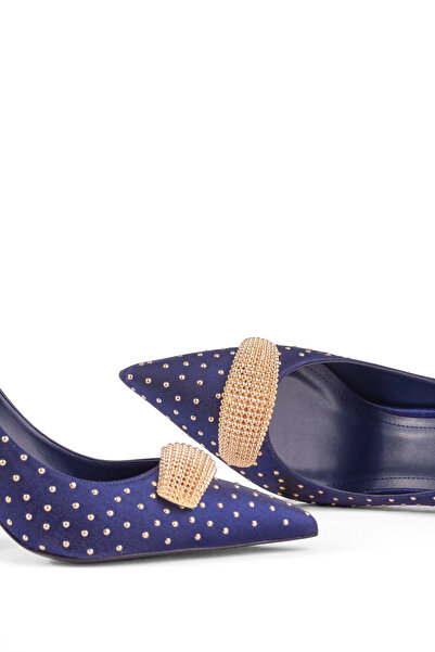 MARY Elegant Design Crocodile Textured High Thin Heel Women's Heeled Shoes with Metal Tip Accessories