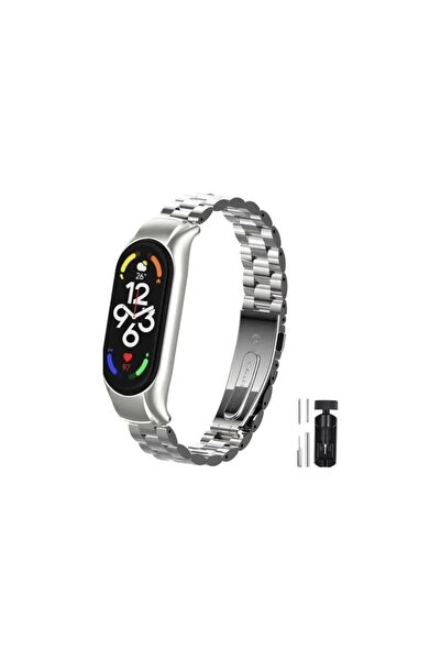 Kordify Xiaomi Mi Band 8 / 9 / 10 Paslanmaz Metal Kordon