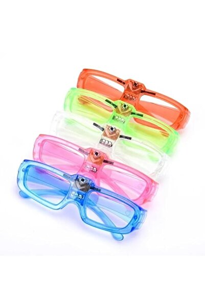 Teo Ochelari de Petrecere cu LED, , Model Neon, din Plastic, 3 Moduri de Iluminat, Marime Universala, M