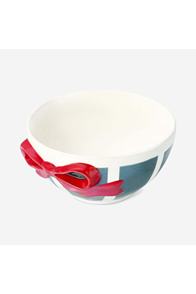 Flying Tiger Copenhagen Fiyonk Detaylı Yeşil Çizgili Kase