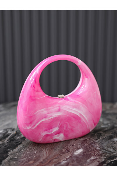 EVASAMLİSHOESBAG Pembe Akrilik İthal Çanta