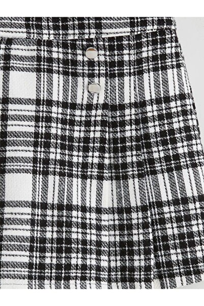 LC Waikiki Lcw Kids Elastic Waist Girls' Tweed Shorts Skirt