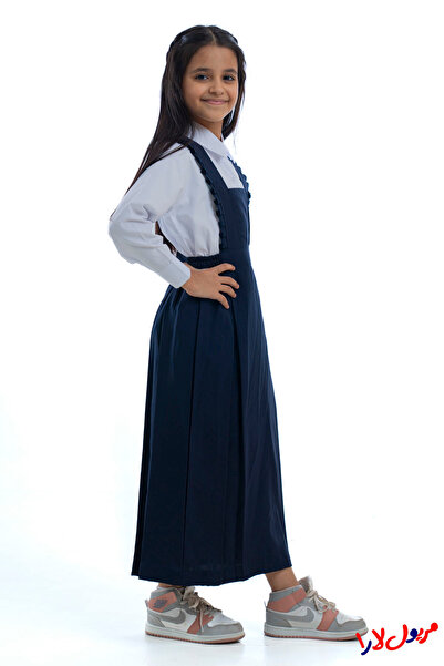 maryool lara مريول كحلي سادة بقصة الكشكش