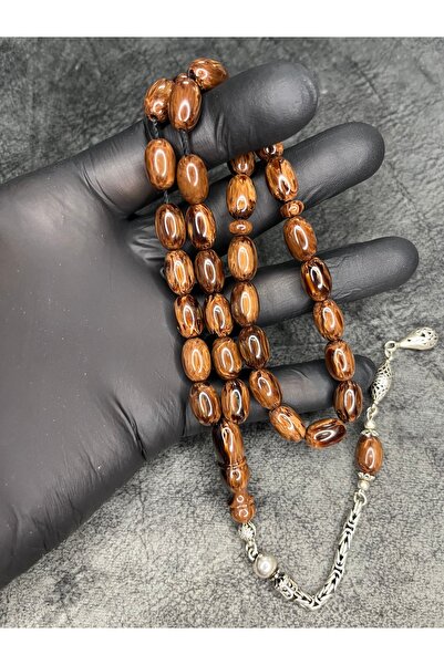 Mos Tespih 925 Sterling Silver Tassel High-End Czechoslovakian Catalin Prayer Beads