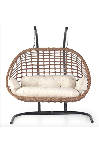 larissa design çift kişilik rattan salıncak(belirtilen ölçü sepet ölçüsüdür)