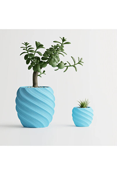 Homentum Kalony | Ghiveci decorativ cu textură spiralată – 8 cm