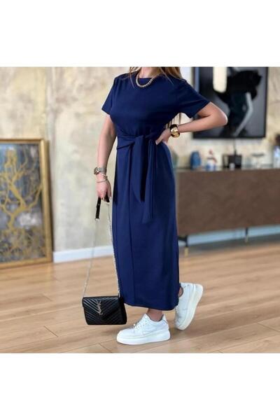 Butik Bel Bağlamalı OYHSO Kumaş Yumuşak Dokulu ELBİSE