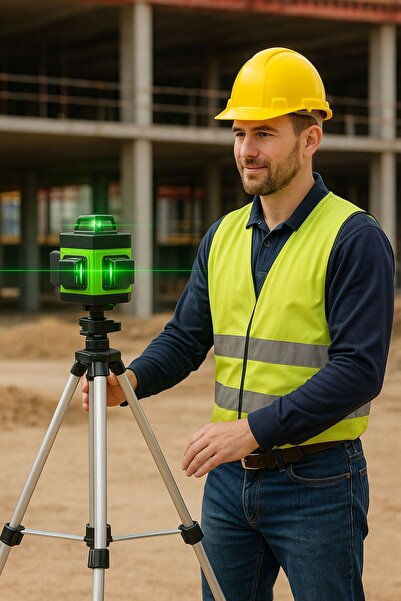 OEM Professional 4D Laser Level – 16 Lines, Self-Leveling, USB, 2 Batteries, Adjustable Stand 1.2 m