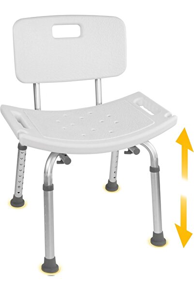 Vaunn Tool-Free Assembly Adjustable Shower Chair Spa Bathtub Seat Bench with Removable Back