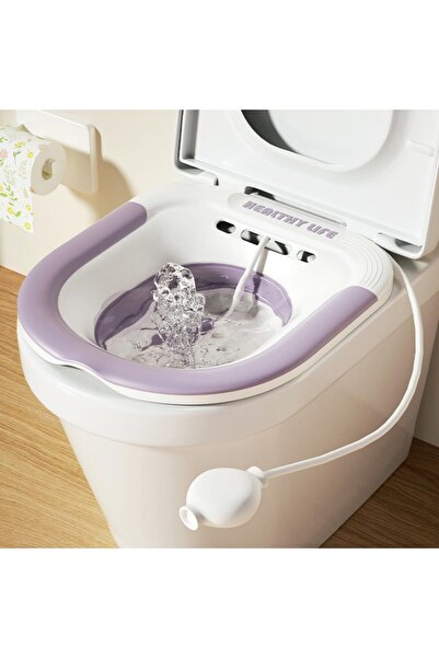 Generic SKY-TOUCH Foldable Sitz Bath for Toilet Seat – Hemorrhoids & Postpartum Care, Portable Bidet