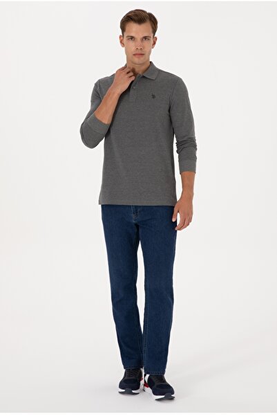 U.S. Polo Assn. U.S. Polo Assn. Polo Collar Regular Fit Basic 50% Cotton 50% Polyester Sweatshirt