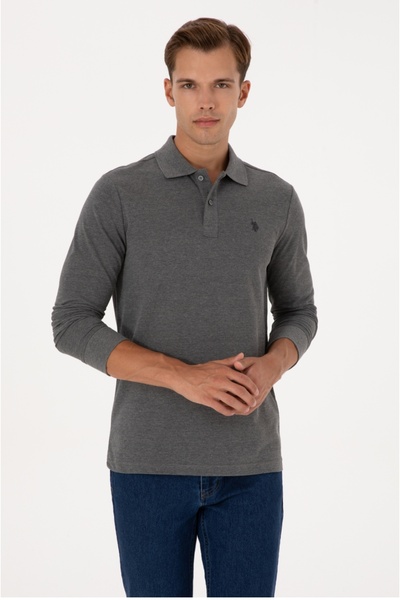 U.S. Polo Assn. U.S. Polo Assn. Polo Collar Regular Fit Basic 50% Cotton 50% Polyester Sweatshirt