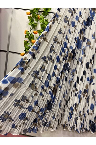 edu collection Patterned Chiffon Bohe Bell Skirt with Lining