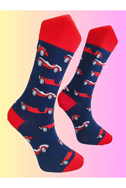Shuttle Park Special Series Happy Colorful Car Patterned Car Socks Fun Comfortable Stylish Design Style Socks