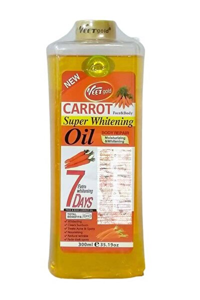 Veet زيت الجزر الذهبي لتبييض الجسم وإصلاحه، 300 مل