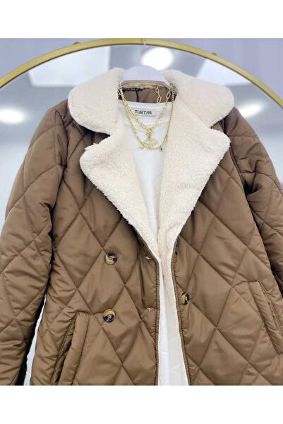 MODA VEDAT Coat with Pockets and Plush Lining Inside