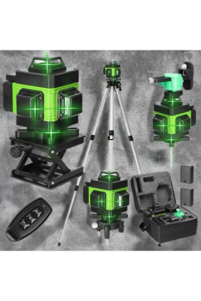 OEM Professional 4D Laser Level – 16 Lines, Self-Leveling, USB, 2 Batteries, Adjustable Stand 1.2 m