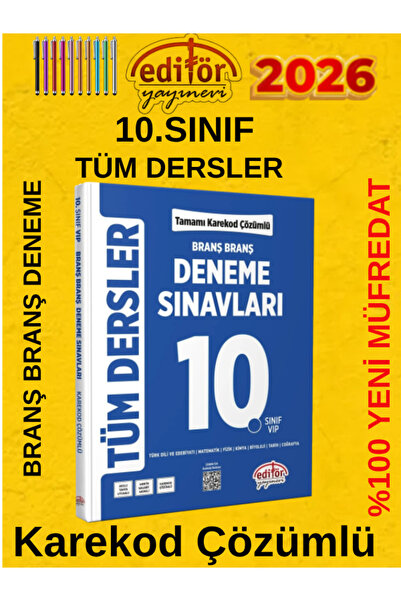 Ens Yayıncılık Editör Yayınları 2026 10.Sınıf Tüm Dersler %100 Yeni Maarif Br...