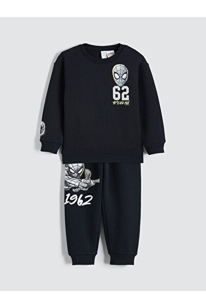 LC Waikiki Lcw Kids Spider-Man Printed Boys' Sweatshirt and Sweatpants